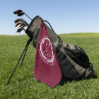 Personalised Golf Club Name Burgundy Red