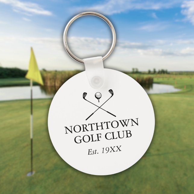 Personalised Golf Club Name Classic Key Ring (Personalized Golf Club Name Classic Keychain)