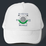 Personalised Golf Club Name Classic Trucker Hat<br><div class="desc">the perfect blend of comfort, function, and laid-back attitude. Featuring a breatheable mesh back, adjustable snap closure, and bold front design, this hat is made for everyday wear. Whether you're hitting the road, running errands, or hanging out outdoors, it adds the right touch of casual flair to any outfit. Great...</div>