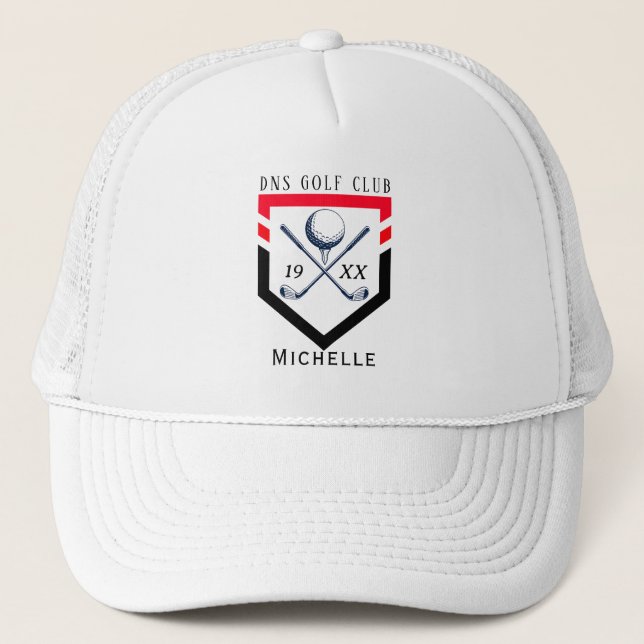 Personalised Golf Club Name Classic Trucker Hat (Front)