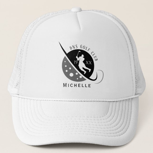Personalised Golf Club Name Classic Trucker Hat (Front)