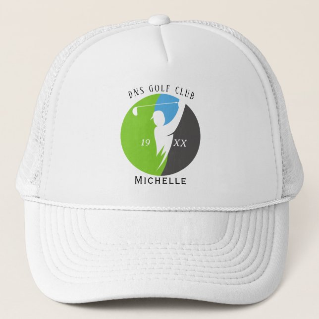 Personalised Golf Club Name Classic Trucker Hat (Front)