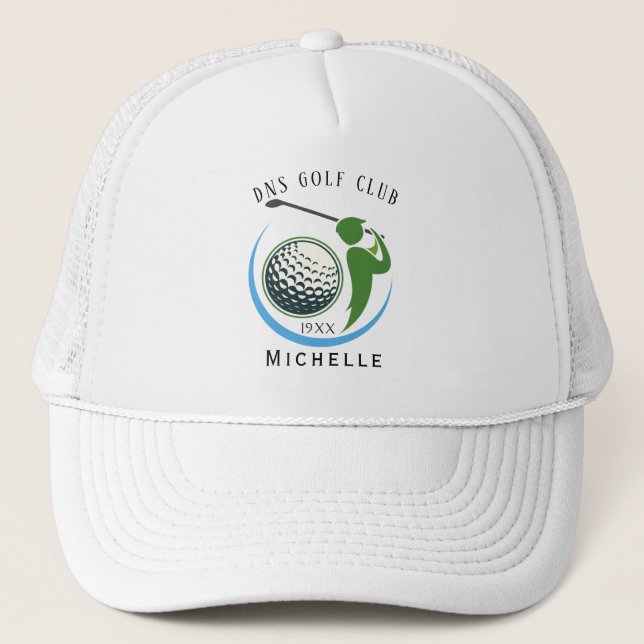 Personalised Golf Club Name Classic Trucker Hat (Front)