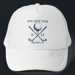 Personalised Golf Club Name Classic Trucker Hat<br><div class="desc">the perfect blend of comfort, function, and laid-back attitude. Featuring a breatheable mesh back, adjustable snap closure, and bold front design, this hat is made for everyday wear. Whether you're hitting the road, running errands, or hanging out outdoors, it adds the right touch of casual flair to any outfit. Great...</div>