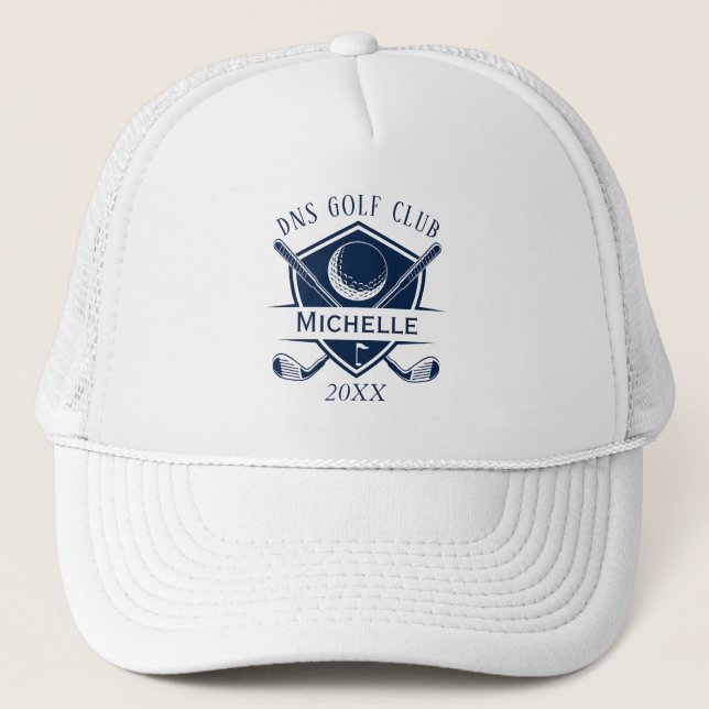 Personalised Golf Club Name Classic Trucker Hat (Front)