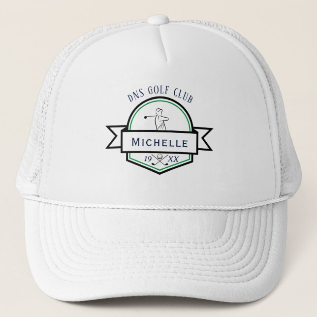 Personalised Golf Club Name Classic Trucker Hat (Front)
