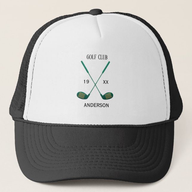 Personalised Golf Club Name Custom Trucker Hat  (Front)