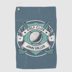 Personalised golf club name design  golf towel