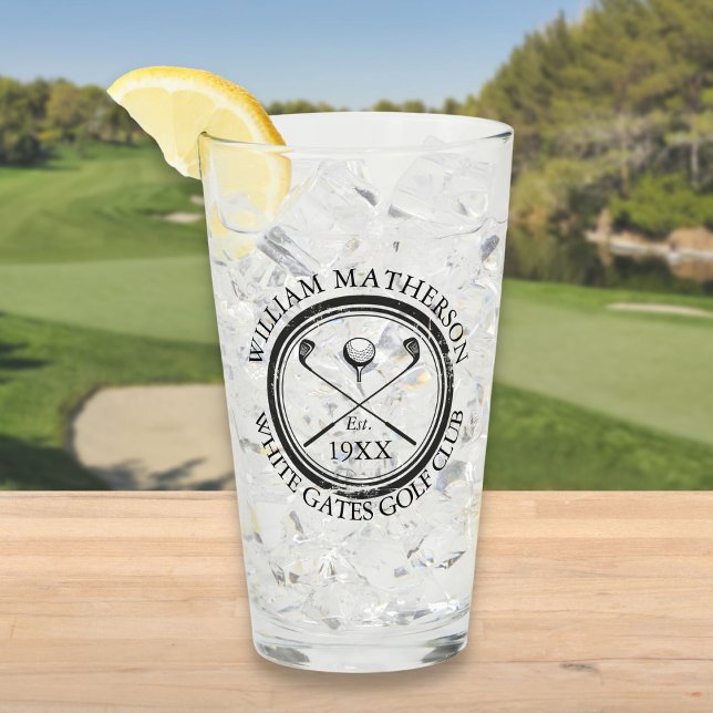 Personalised Golf Club Name Golf Glass (Personalized Golf Club Name Golf Glass)