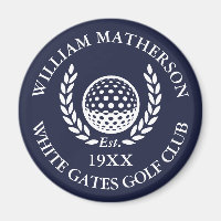 Personalised Golf Club Name Navy Blue