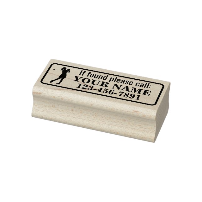 Personalised Golf Club Rubber Stamp (Stamp)