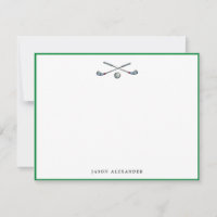 Personalised Golf Clubs and Ball Green Border
