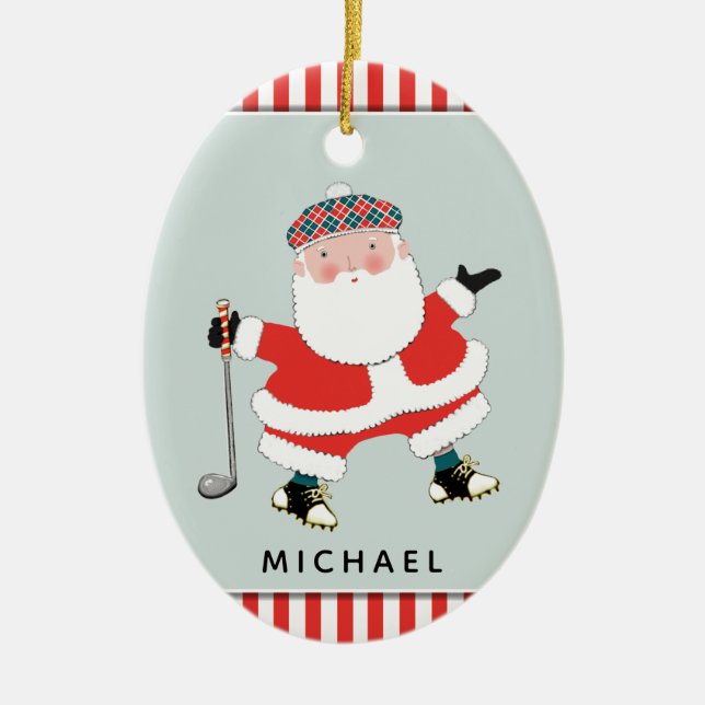 Personalised golf collectable ceramic ornament (Front)