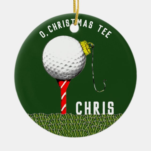 Personalised Golf Collectable Ceramic Ornament (Front)