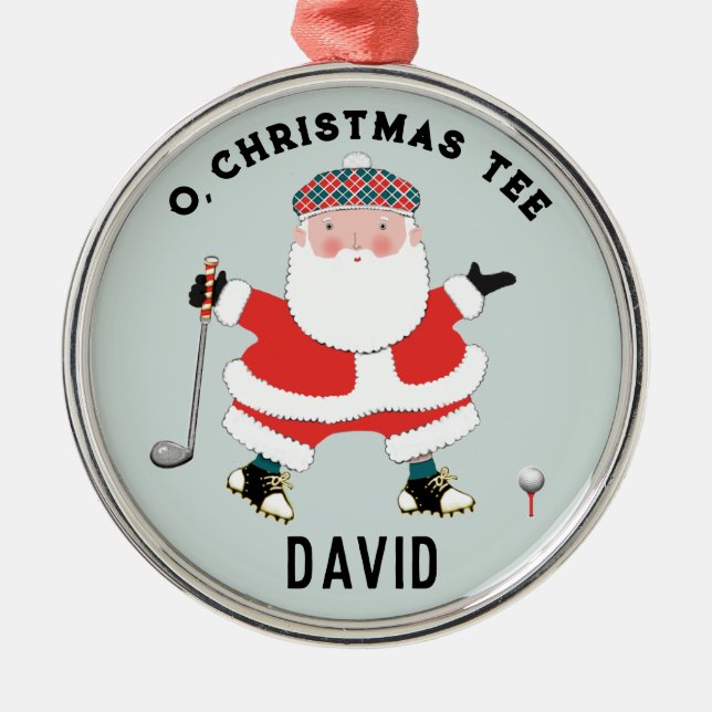 Personalised Golf Collectable Metal Ornament (Front)