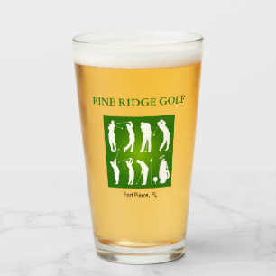 Personalised Golf Course Glass Tumbler