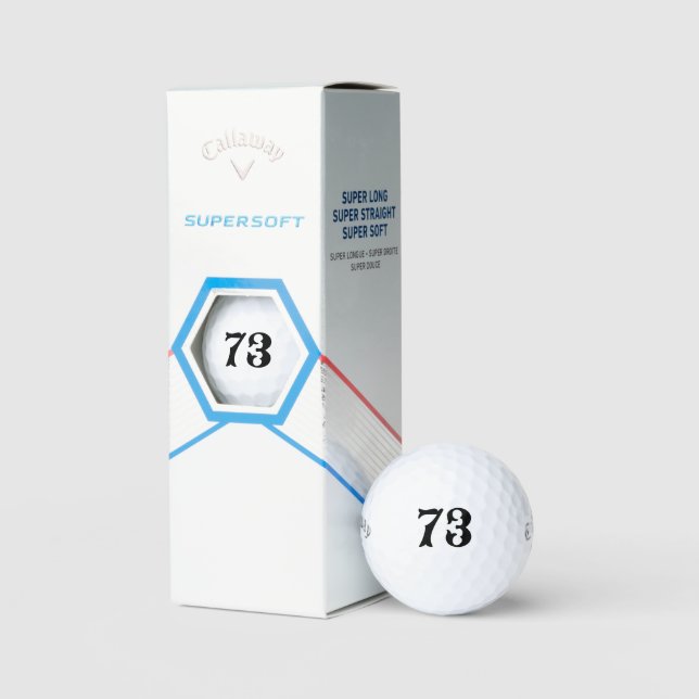 Personalised Golf - Custom Number Lucky Callaway  Balls (Packaging)