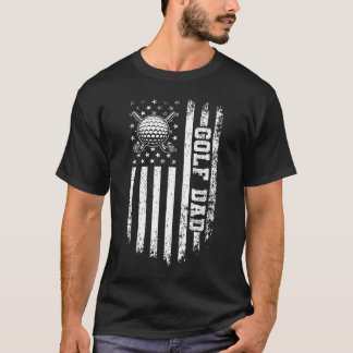 Personalised Golf Dad Grunge Father’s Day T-Shirt
