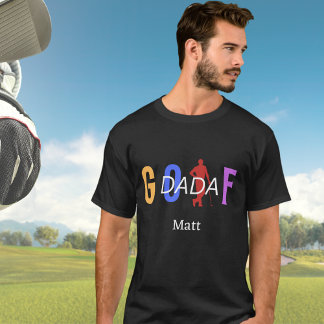 "Personalised Golf Dad Name T-Shirt