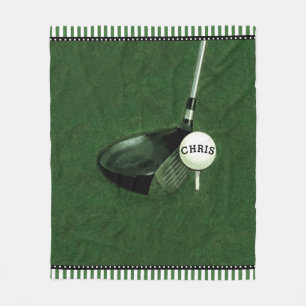 Personalised Golf Fleece Blanket