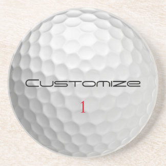 Personalised Golf Gift with Custom Name & Number Coaster