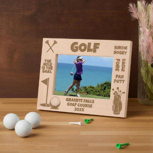 Personalised Golf Golfer The Hole Is The Goal Etched Frames