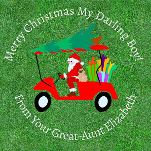Personalised Golf Green Christmas  Wrapping Paper