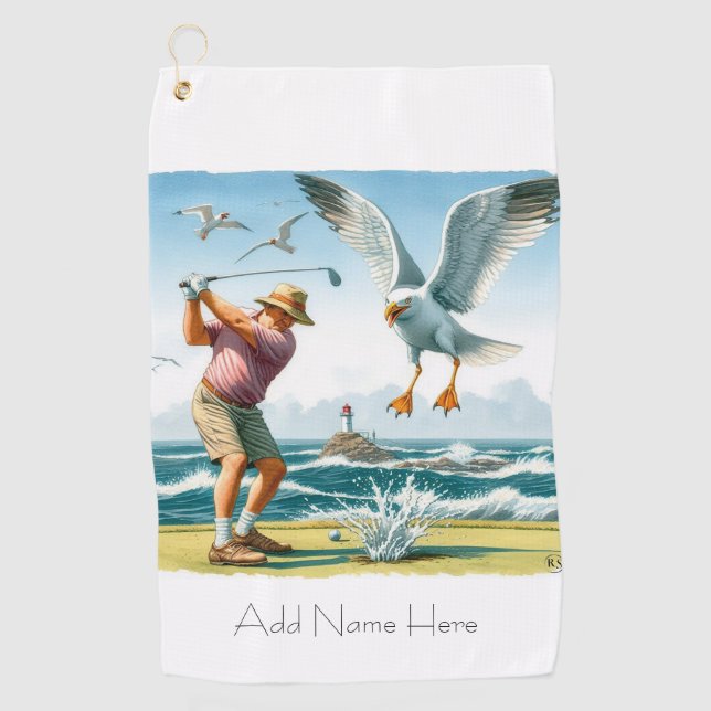 Personalised Golf Hazards Golf Towel (Front)