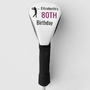 Personalised Golf  Head , 80th Birthday Golf Balls Cover