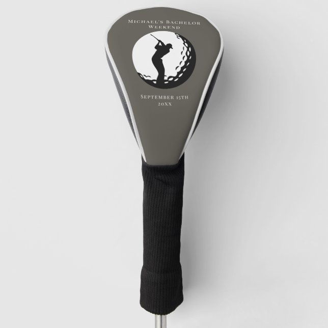 Personalised Golf Head Cover | Bachelor Golf Party (Front)