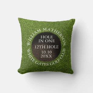 Personalised Golf Hole in One Award Cushion