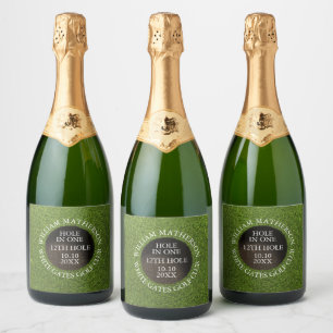 Personalised Golf Hole in One Award Sparkling Wine Label