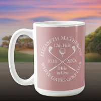 Personalised Golf Hole in One Dusty Rose Pink
