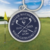 Personalised Golf Hole in One Navy Blue