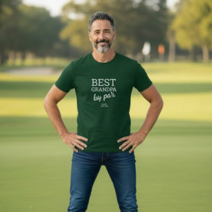Personalised Golf loving Best Grandpa by Par  T-Shirt