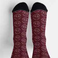 Personalised Golf Monogram Pattern Burgundy