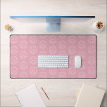 Personalised Golf Monogram Pink Custom Name Desk Mat<br><div class="desc">Elevate your workspace with this stylish personalised pink golf monogram mouse pad desk mat. Featuring a bold customisable orange colour repeating logo design with custom initials and name, it’s the perfect accessory for golfers, golf clubs, or professionals who want to add a personal touch to their office setup. Customise with...</div>