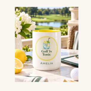 Personalised Golf Mug for Her Golf Is Tonic