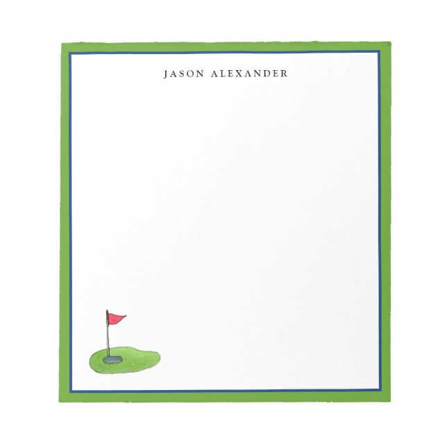 Personalised Golf  Notepad (Front)