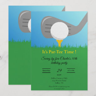 Personalised Golf Party Invitation Printable