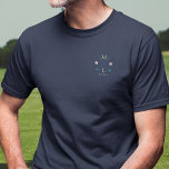 Personalised Golf Player Logo  T-Shirt<br><div class="desc">Create your own golf themed logo design with your initials and name on a stylish tee</div>