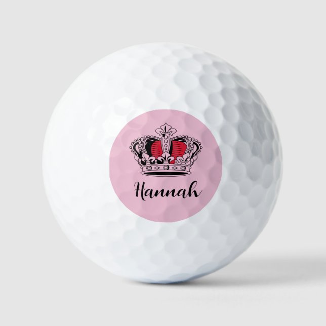 Personalised Golf Queen  Golf Balls (Front)