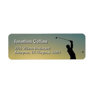 Personalised Golf Sport Return Address Label