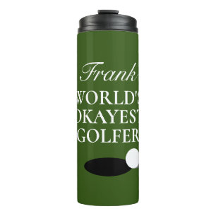 Personalised golf sport thermal tumbler mug gift