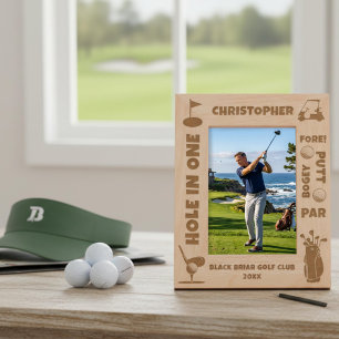 Personalised Golf Terms and Icons Etched Frames