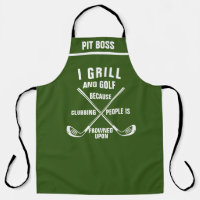 Personalised Golf Theme Apron: Funny Golf Chef