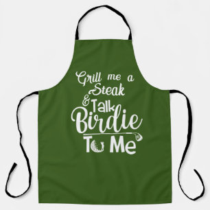 Personalised Golf Theme Funny Golf Birdie Pun Chef Apron
