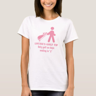 Personalised Golf Tip Golfer White Women's T-Shirt