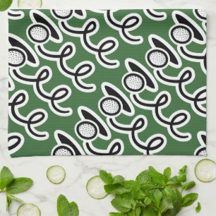 Personalised golf towel with golfball pattern