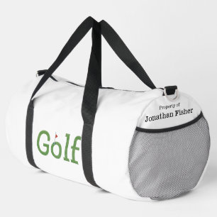 Personalised Golf with Flagstick Duffle Bag